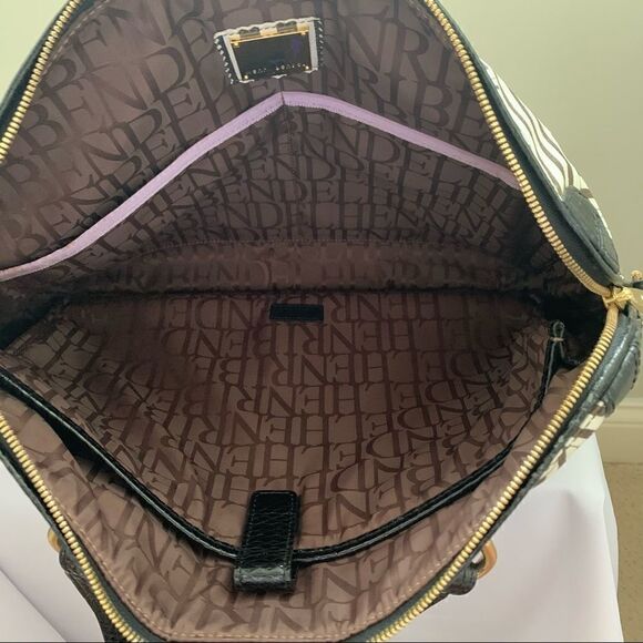 Henri Bendel Disturbed Stripe Laptop Bag/ Briefcase - Picture 9 of 13